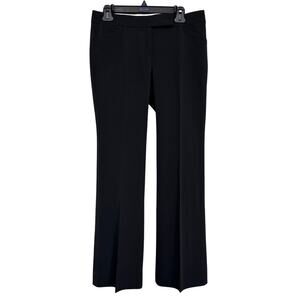 Theory Black Work Dress Pants Sz 6 | Flat Front Bootcut Trousers EUC